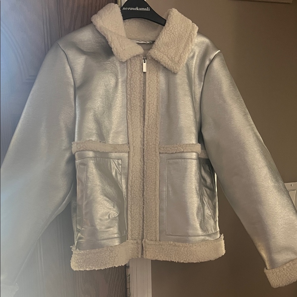 A New Day Women’s Silver  Jacket. Size Large